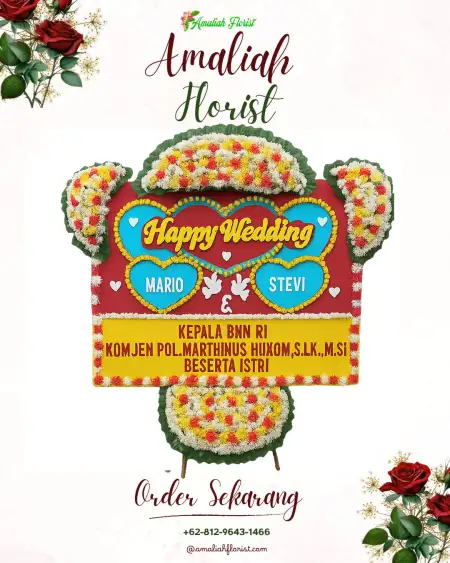 Papan Bunga Pernikahan Benculuk